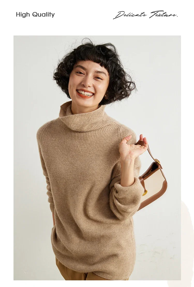 100% Cashmere Turtleneck Jumper