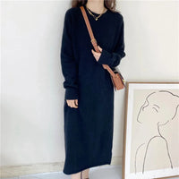 Straight Length Cashmere Maxi Dress