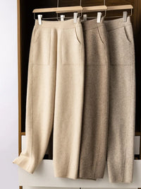 100% Merino Wool Straight-Leg Pants