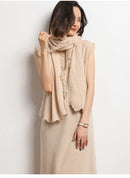 Pure Cashmere Knitted Scarf