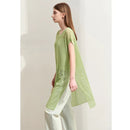 Hollow Out Round Neck Tops