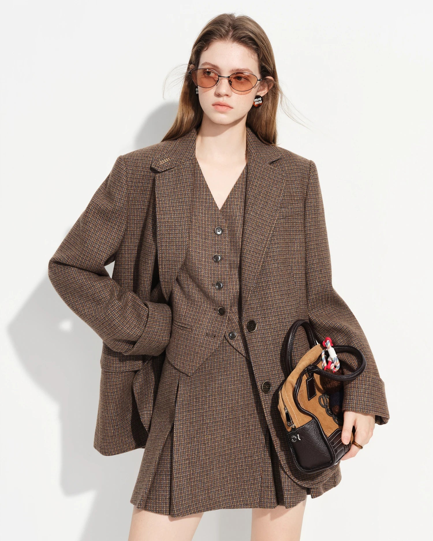 New Wool Plaid Suit Jacket