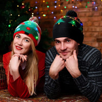 Creative Flashing Led Light Knitted Christmas Hat