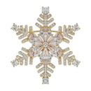 Snowflake Rhinestone Brooch Pins