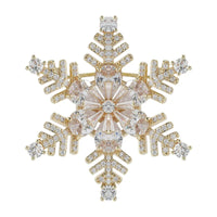 Snowflake Rhinestone Brooch Pins