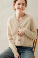 100% Cashmere Knitted Cardigan