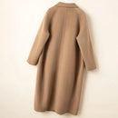 Double Breasted Pure Wool Long Coat