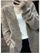 Open front Pure Wool Cardigan