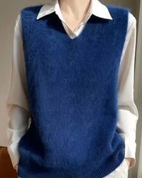 Stylish Loose V-Neck Knitted Vest