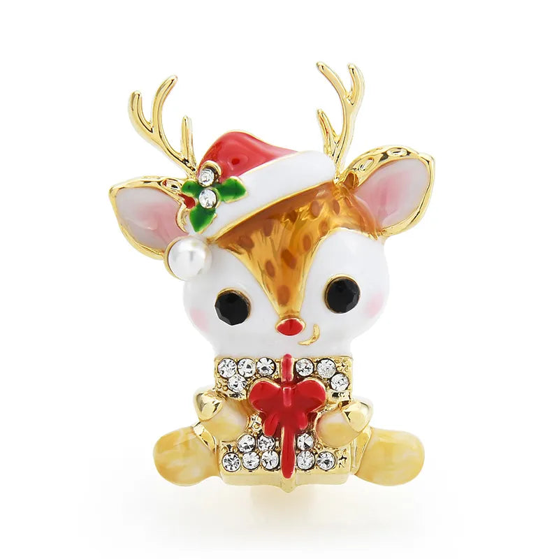 Christmas Cute Deer Brooch