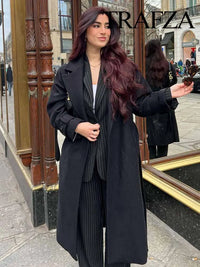 Double-Breasted Long Wool Coat