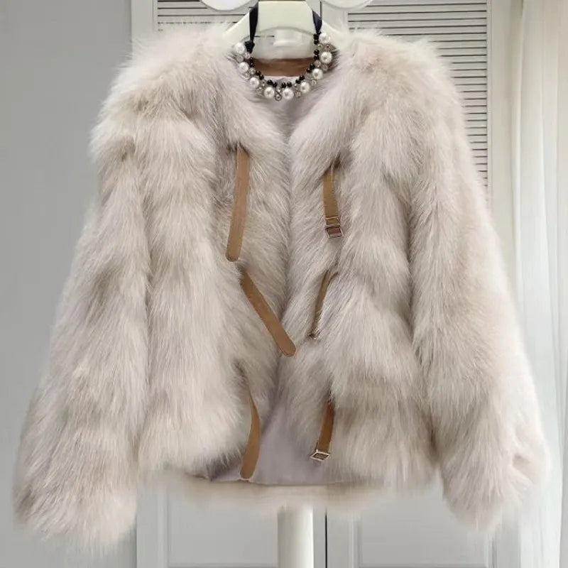 Furry Faux Fur Short Coat