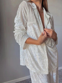 Turn-down Collar Casual Pajamas Suit