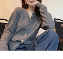 Crewneck 100% Cashmere Short Cardigan