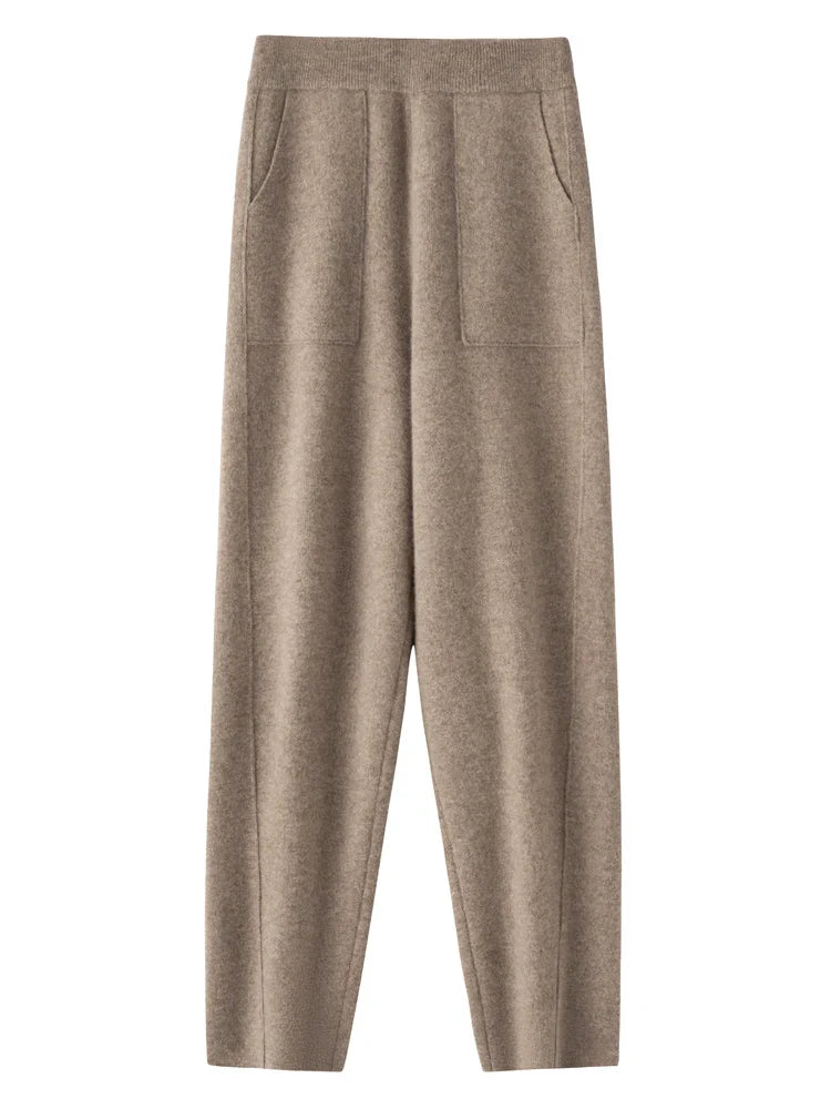 100% Merino Wool Straight-Leg Pants