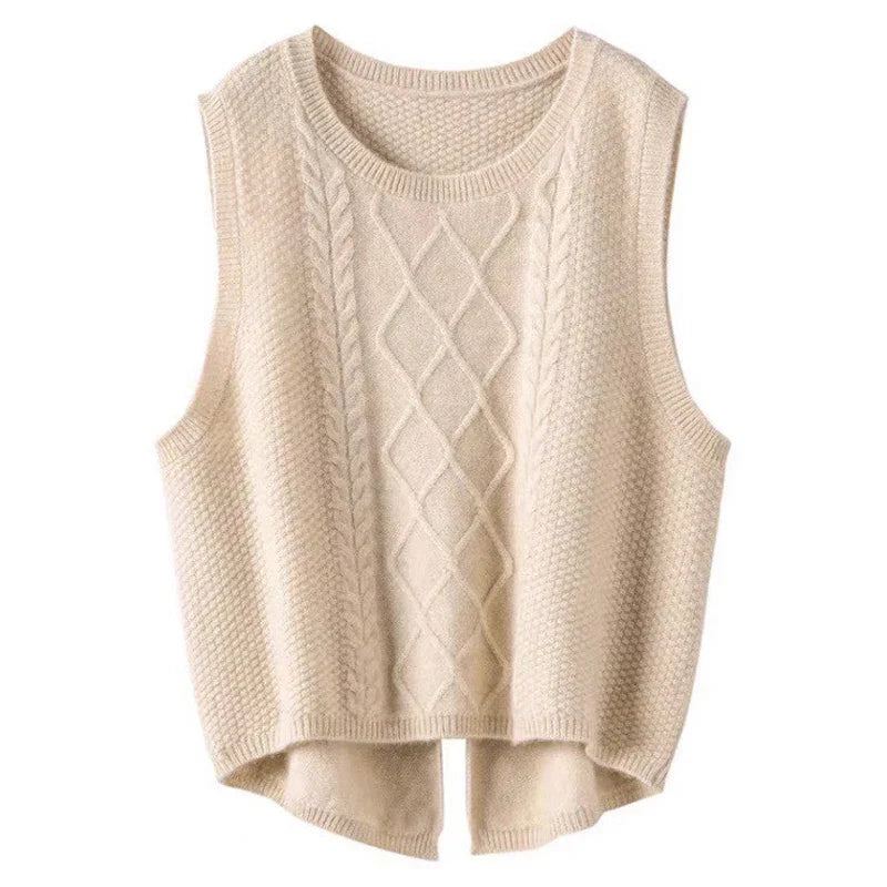 Round Neck Wool Vest