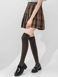 Wool Blended Knee Length Ribbed Long Socks