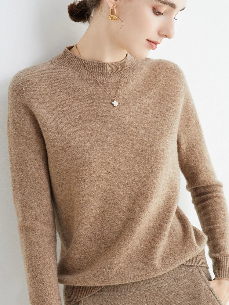 100% Merino Wool Turtleneck Jumper