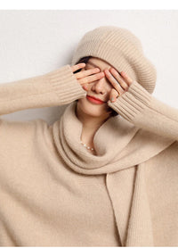 Pure Cashmere Knitted Beret