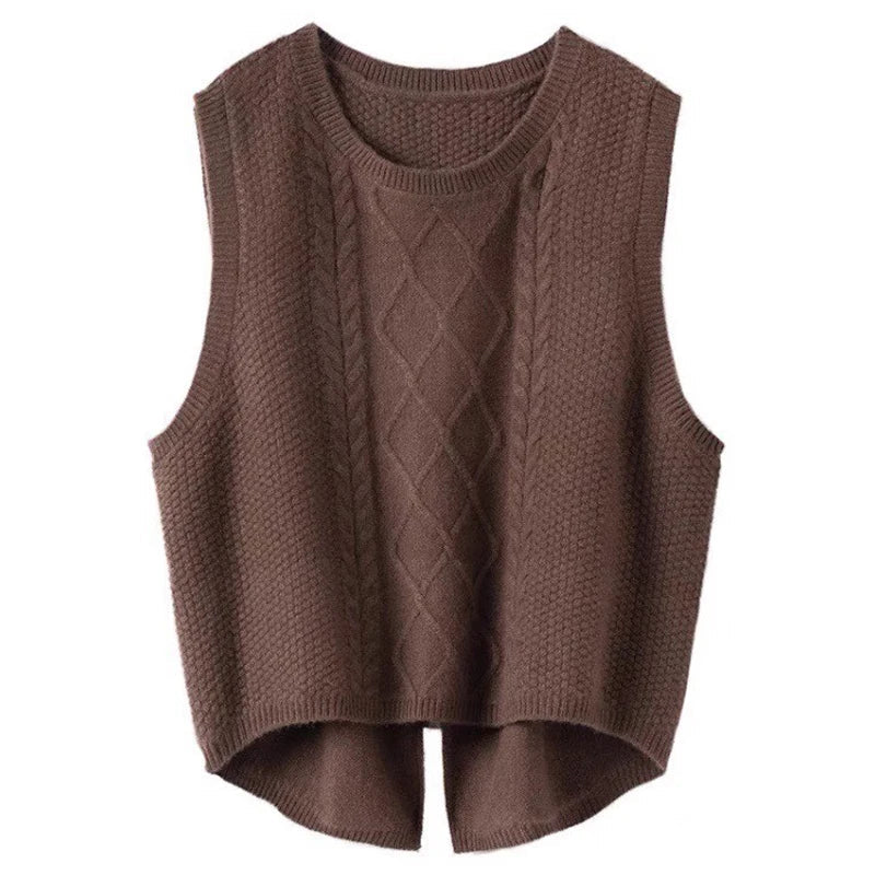 Round Neck Wool Vest