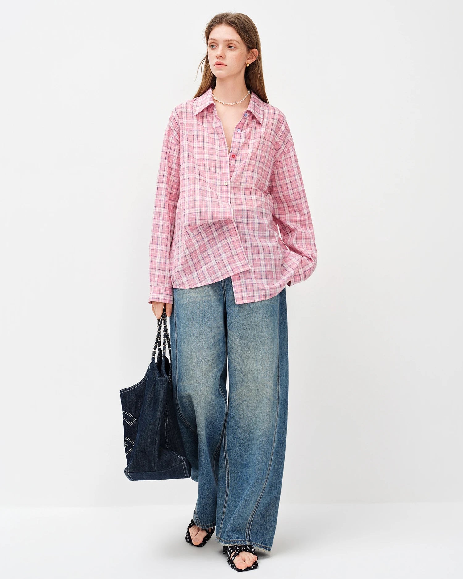 Casual Retro Plaid Shirt Jacket