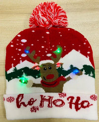 Creative Flashing Led Light Knitted Christmas Hat