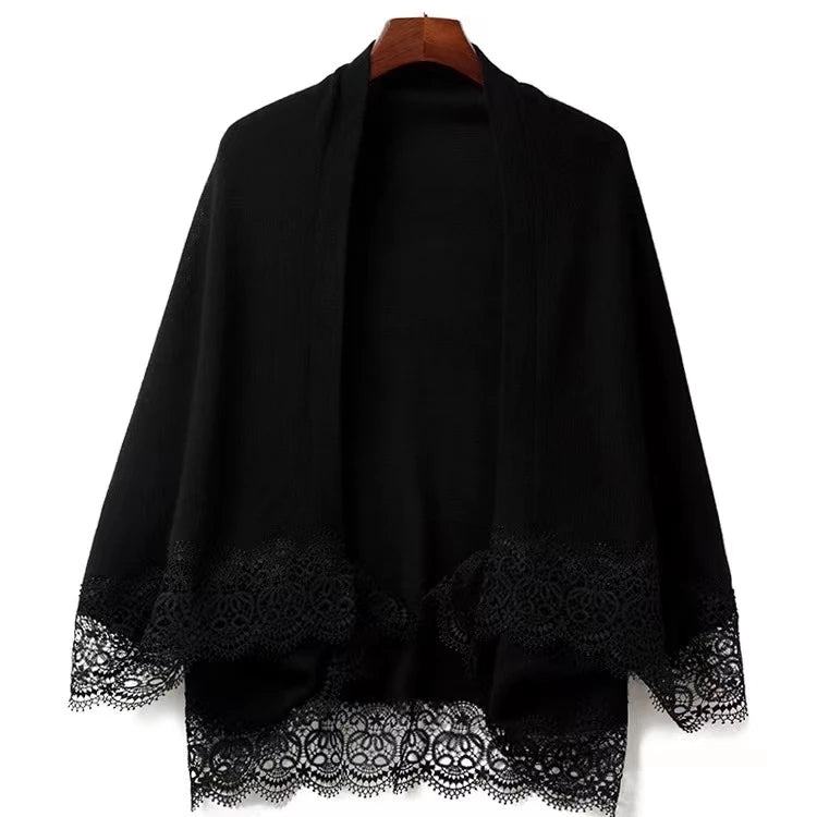 Solid Wool Cape Scarf