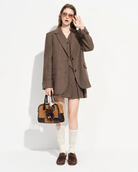 New Wool Plaid Suit Jacket