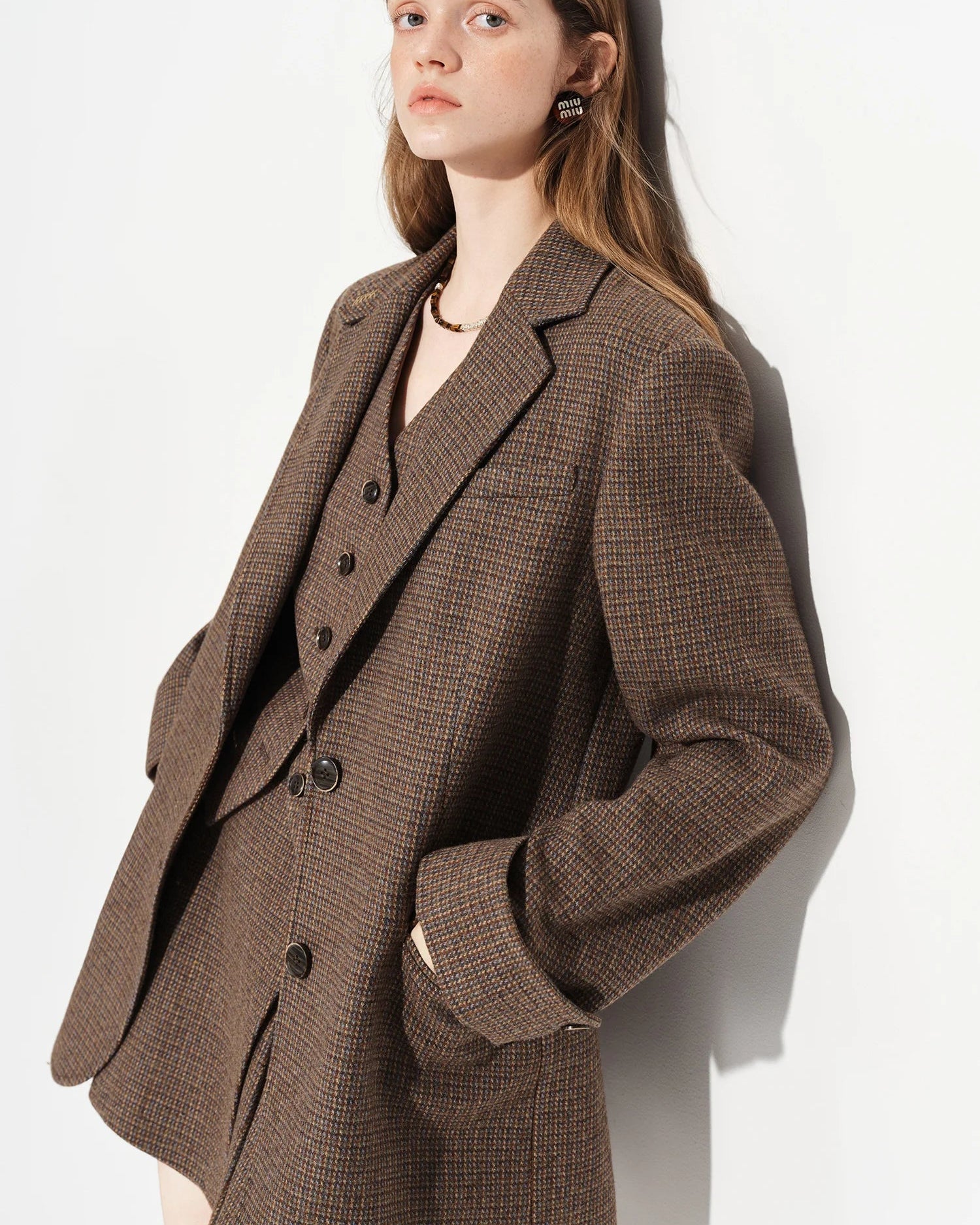 New Wool Plaid Suit Jacket