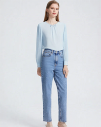 Stylish Plus Size Elegant Long-Sleeved Shirt