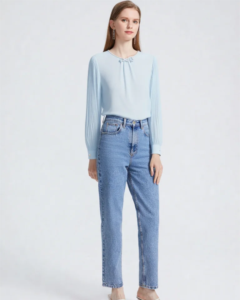 Stylish Plus Size Elegant Long-Sleeved Shirt