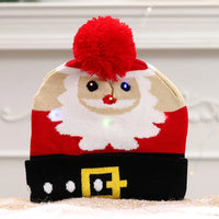 Creative Flashing Led Light Knitted Christmas Hat