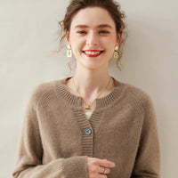 100% Cashmere Knitted Cardigan