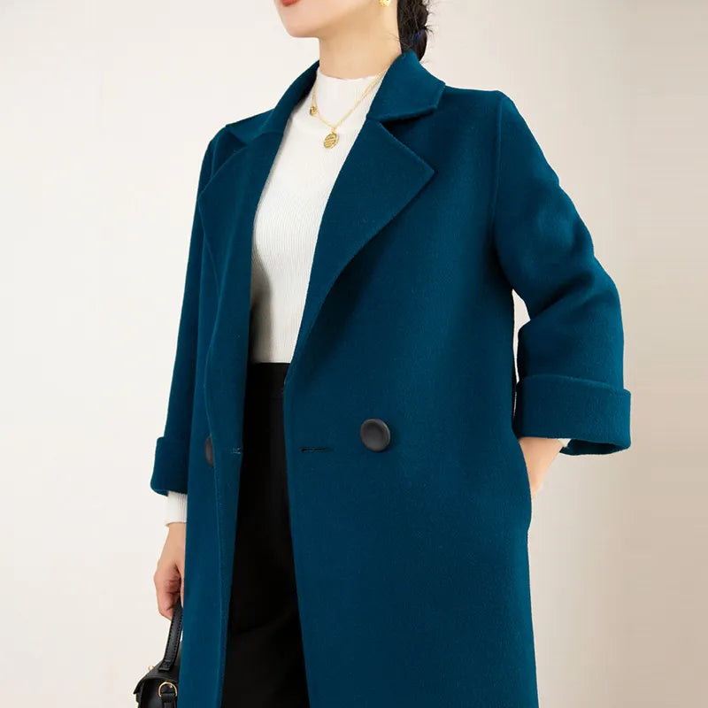 100% Wool Mid-Length Overcoat