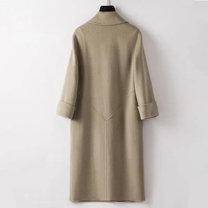 100% Wool Mid-Length Overcoat