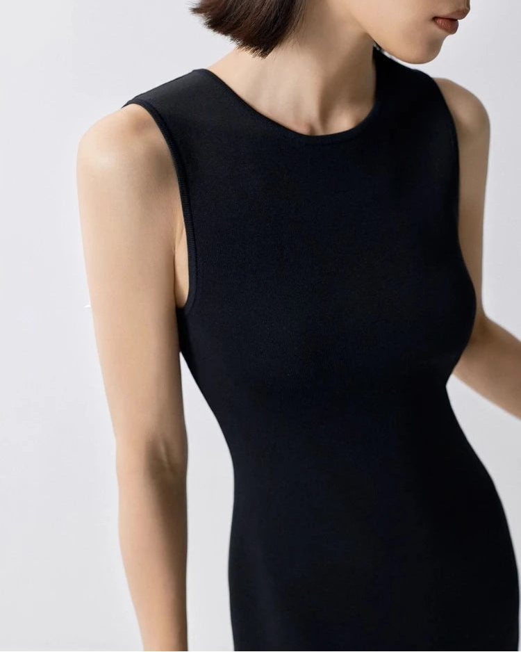 Stylish Sleeveless Dress With Ruffled Hem