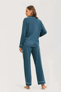 Long Sleeve Shirt & Pants Cotton Lounge Set