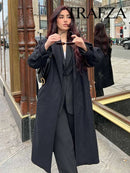 Double-Breasted Long Wool Coat