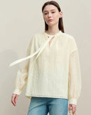 Loose Polka Dot Chiffon Shirt