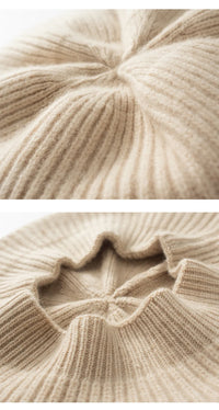 Pure Cashmere Knitted Beret