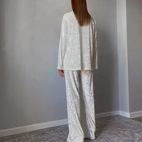 Turn-down Collar Casual Pajamas Suit