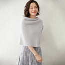 Thick Ribbed 100% Cashmere Shawl Scarf