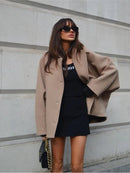 Single Breasted Bat Sleeved Jacket