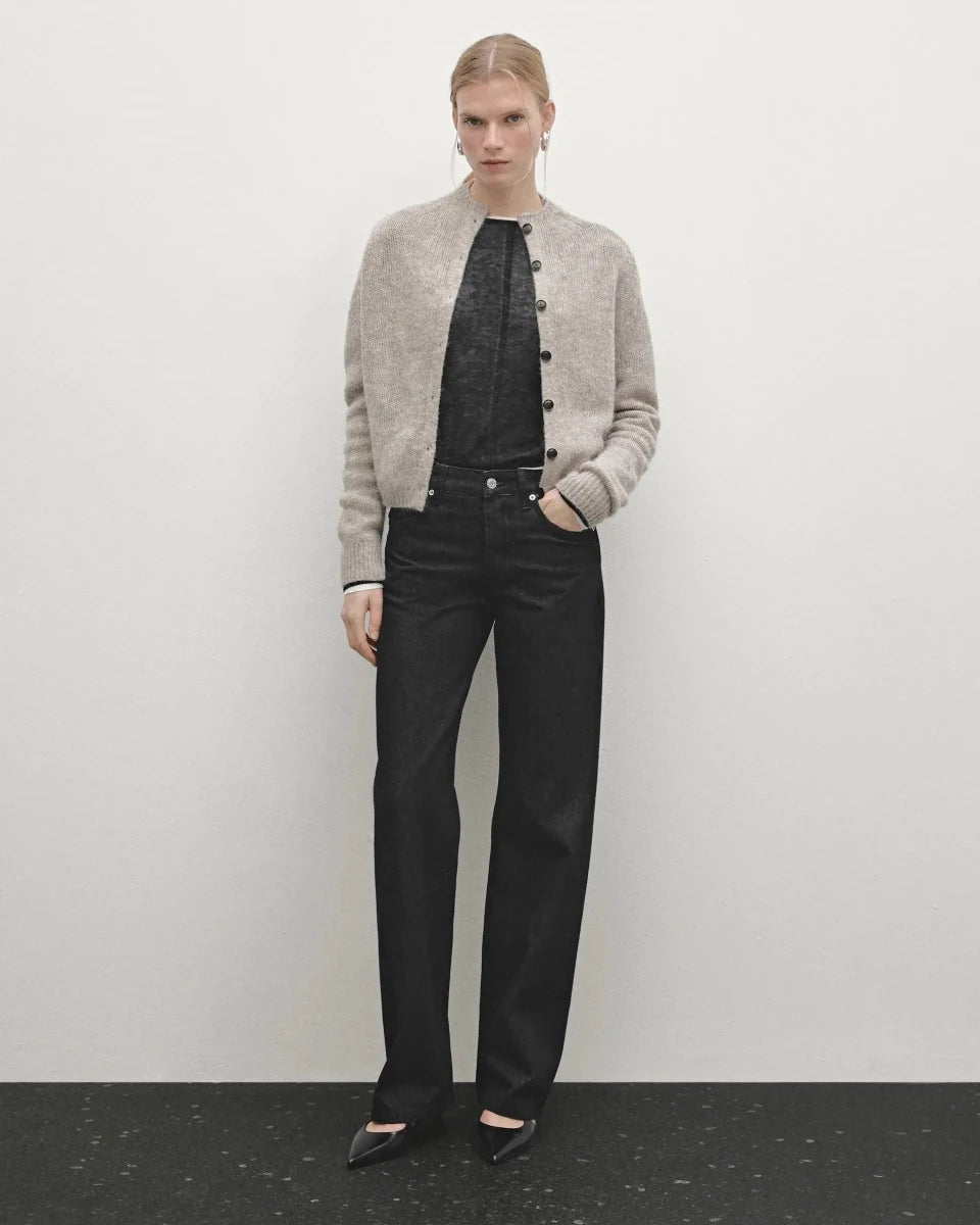 Casual And Simple Half-Turtleneck Cardigan Sweater