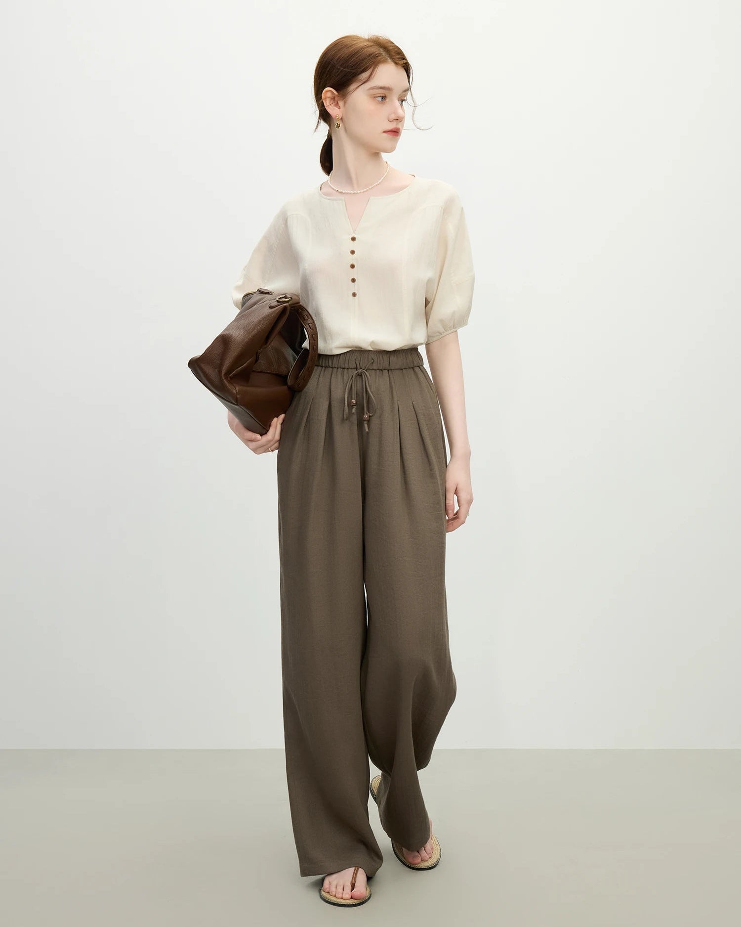 Casual V-Neck Loose Short-Sleeved Shirt