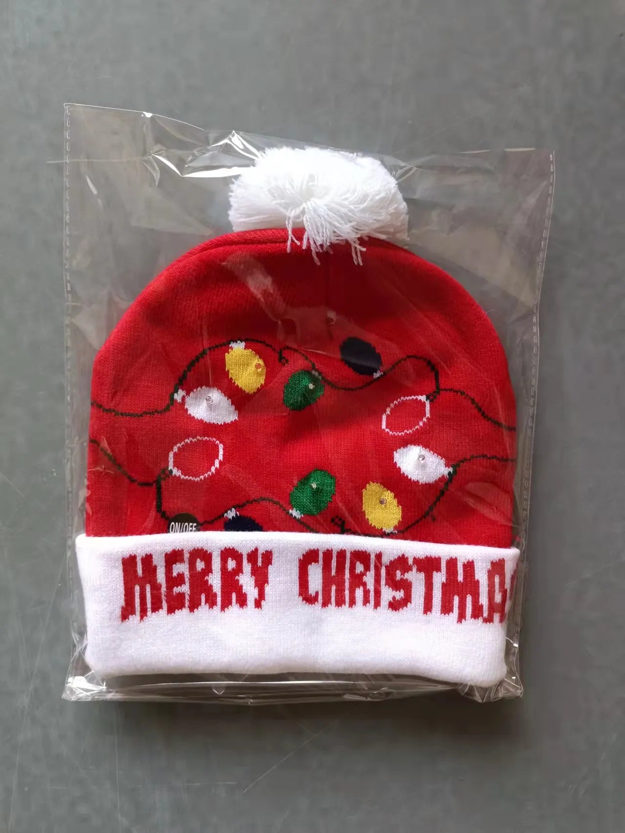 Creative Flashing Led Light Knitted Christmas Hat