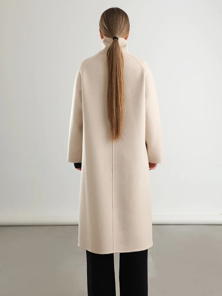 Single Breasted Versile 100% Wool Coat