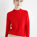 Basic Style Round Neck Wool Jumper