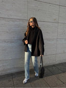 Single Breasted Bat Sleeved Jacket