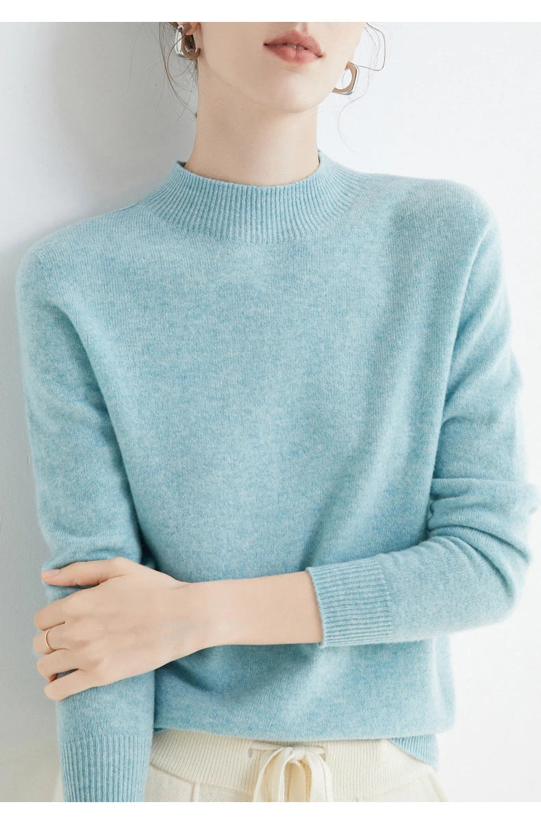 100% Merino Wool Turtleneck Jumper